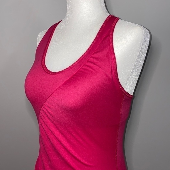Nike Pink Racerback Side Ruffle Tank Top S - Picture 4 of 16